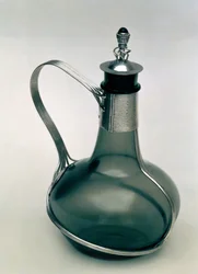 Dekanter mit Silbermontierungen, ca. 1904-05